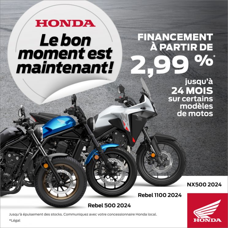 Honda – Taux de motocyclettes 2024