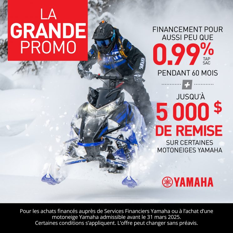 LA GRANDE PROMO sur les motoneiges Yamaha 2025